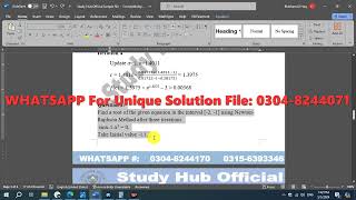 MTH603 Assignment 1 Solution Spring 2024 By Kiran Naseem Aslam