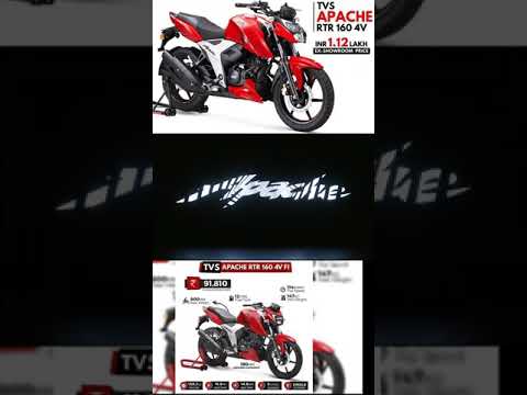 TVS APACHE RTR 160 4V SPECS,COLOURS, MILEGE,TOP SPEED,PRICE IN INDIA 🇮🇳😱🤯!!??? #shorts