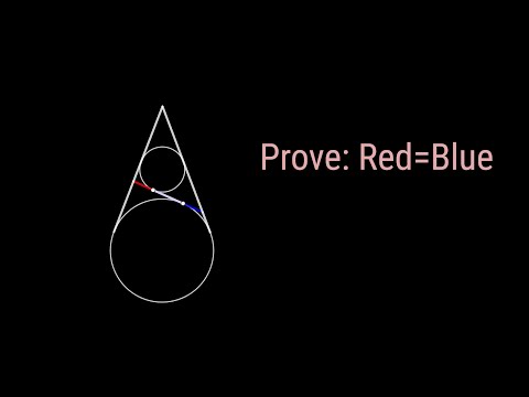 Prove Red = Blue. | Geometry skills for tangent lines