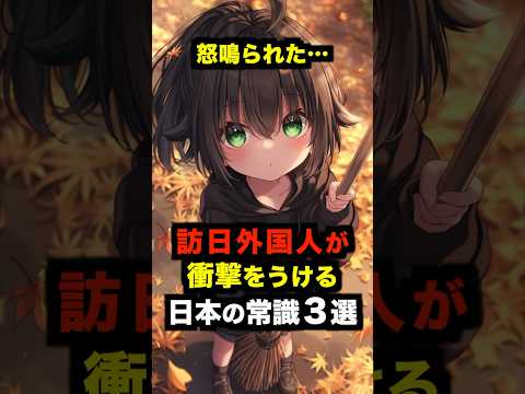 【海外の反応】「怒鳴られた…」訪日外国人が衝撃をうける日本の常識３選 #海外の反応 #日本 #雑学