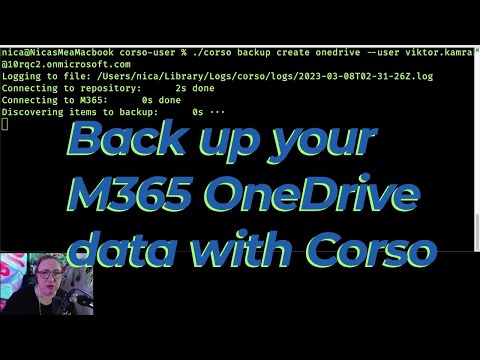 Backing up OneDrive data with Corso