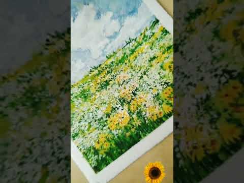 Flowers in the field! 🌻#short•subscribe for more•#art#artist