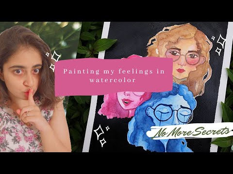 Talking about my mental health journey ♡ Watercolor painting time-lapse
