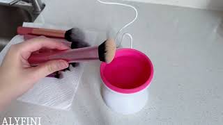 Electric Makeup Brush Cleaner Machine - Alyfini Portable Automatic USB Cosmetic Brushes Cleaner