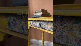 Colourful furniture makeover with decoupage 💛 #shorts #chippypaint #claypaint #dixiebellepaint