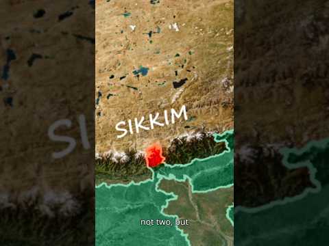 Sikkim: The Only Indian State Bordering 3 Countries! 🌏🇮🇳 #shorts #geography