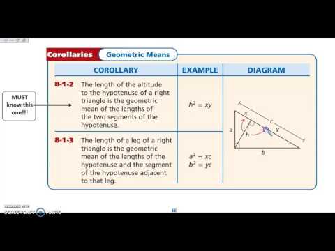 8-1 Similarity in Right Triangles