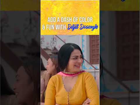 Color, love, and the beats of Lehnga by Diljit Dosanjh—celebrating Holi in style! 🌈 #shorts