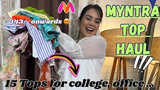 Huge Myntra top haul,15 tops/shirts for office,college | edgyetika | #myntra #myntrahaul #topshaul