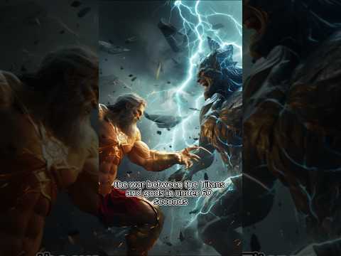 The War Between The Titans And gods In Under 60 Seconds #greekmythology #mythology #zeus #poseidon