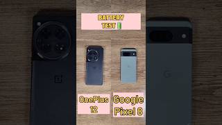 OnePlus 12 vs Google Pixel 8 Battery Drain Test #oneplus12 #googlepixel8 #batterydrain #shortvideo