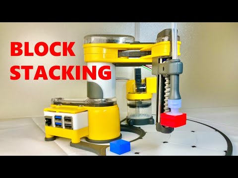 I built a Block Stacking Robot with stereo camera.