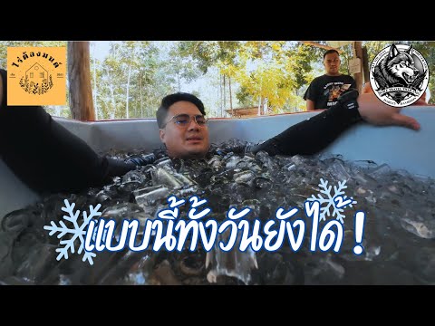 ท้าความเย็น! Ice Bath ฟื้นตัวสุดขั้วกับนักกีฬา Powerlifting ที่ ไร่ต้องมนต์ 💪❄️