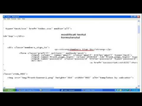 tutorial web modificarea unui template