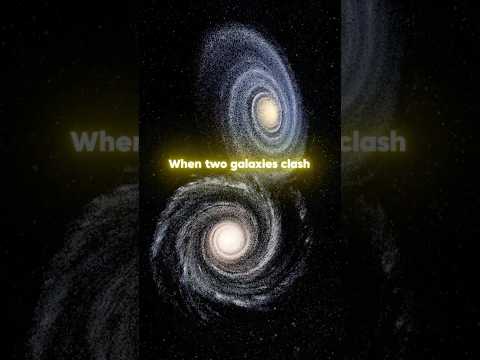 The final fate of colliding galaxies #galaxies #universe #space