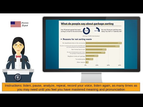 What do people say about garbage sorting? Female's voice.