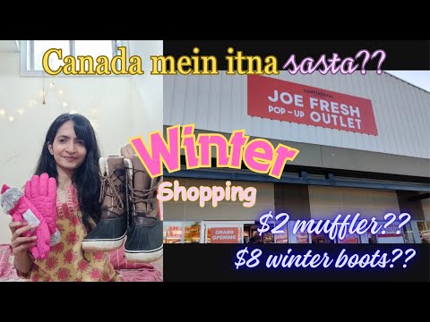 Cheapest winter shopping in Canada|| Boots, Cap, muffler, winter coat itna sasta??
