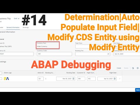 Determination|Auto Populate value|Table Creation| CDS Entity Modify using RAP ABAP Fiori App