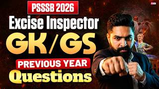PSSSB Excise Inspector 2026 | Excise Inspector GK/GS Previous Year Questions By Nishant Sir