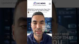 Canada Launches New Open Work Permit for H-1B Visa Holders #canadavisa #canadaimmigration #shorts