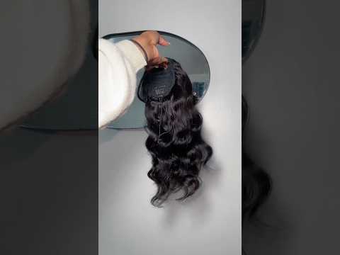 Human hair handmade ponytail 💜 #drawstringponytail #humanhair #bodywave #ponytail #handmade #hair