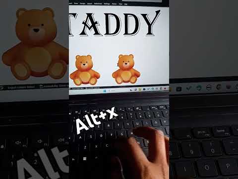 Taddy Bear 🐻 symbol in Ms word,  #taddy #reels #shorts #computerknowledge