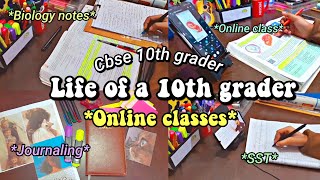 Study vlog | Study vlog class 10th term-2 | *Online classes* | Study trait 🌿