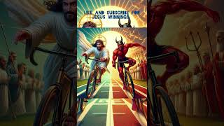 jesus vs satan dangerous fight bicycle race #jesus #god #jesuschrist #bikeriders #streetride #win