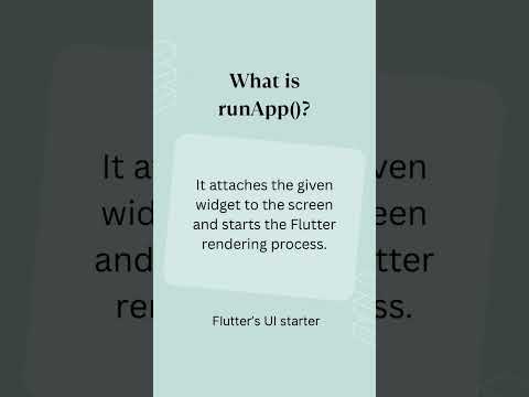 main() vs runApp() in Flutter! #flutter #flutterwidgets #programming #mobiledevelopment #flutterdev