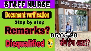 BTSC STAFF NURSE Document verification Step by step Feedback, #disqualified/ qualified #btsc