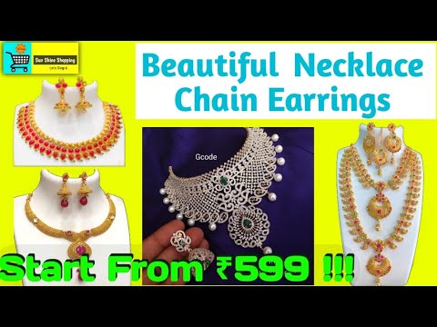 Gold Covering Chains Necklace Earrings Collections | SunShineShopping 6