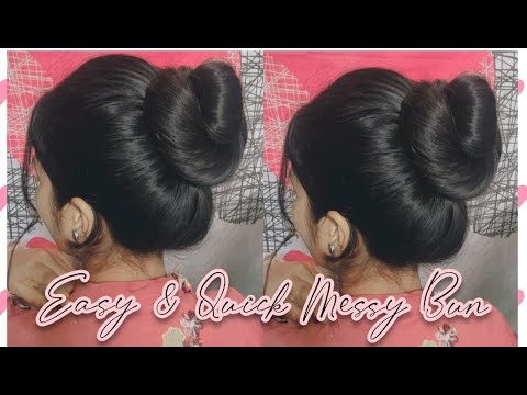 Easy & Quick Messy Bun With Rubberband For Medium to Long Hair | Hairstyles Hacks | SkyIsReal