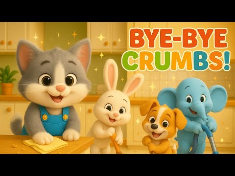 BYE BYE CRUMBS!  Kids Learn to Clean with This Catchy Song