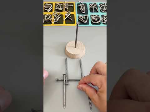 How to put 6 nails flat on top of one nail #puzzle #brainteaser #tips #brainpuzzle #pazel
