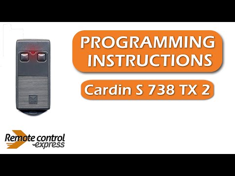 Programming my remote Cardin S 738 TX 2