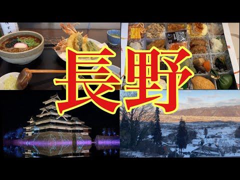 【女一人旅長野】一日目・雪なし県沖縄から/夜を彩る松本城レーザーマッピング