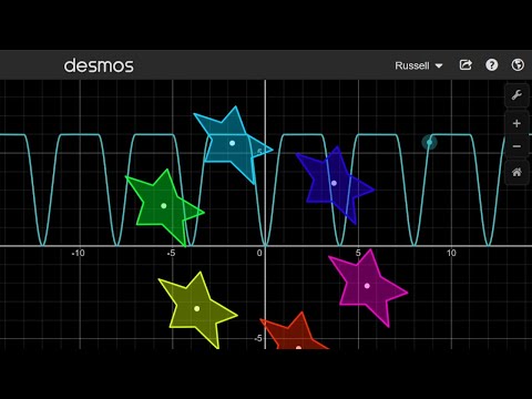 #desmos animation - spinning stars ✨