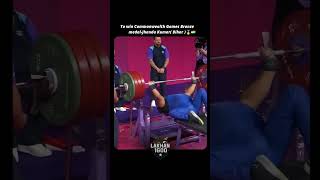 Drop a ❤️ to salute his incredible dedication and courage!​#IndianSports #ParaPowerlifting