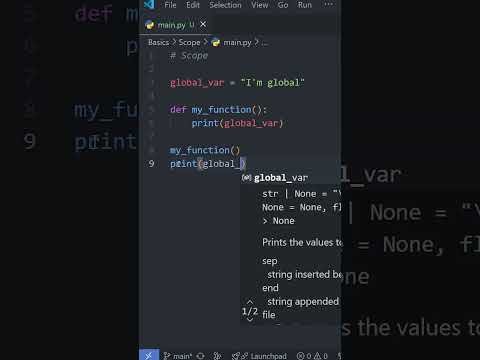 Python Basics: SCOPE in Under a Minute! 🔍