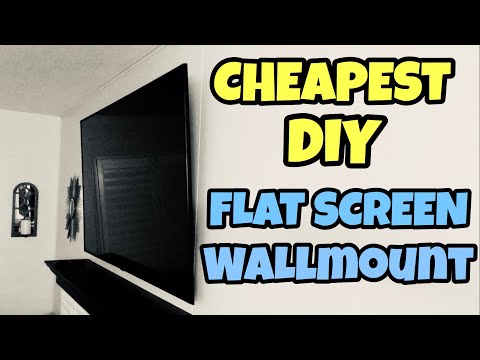 DIY - CHEAPEST and EASIEST Flat Screen TV Wall Mount! 🤯