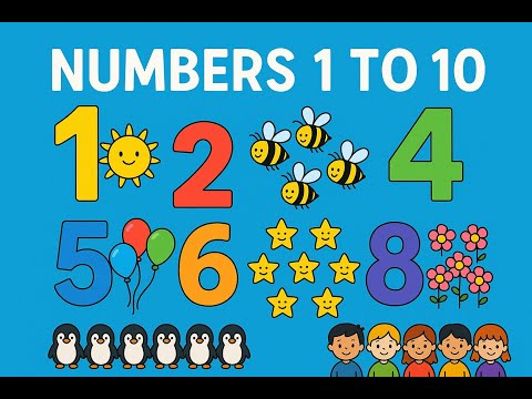 Learn Numbers 1 to 10 for Kids 👶 | Fun Counting with Pictures & Objects | Preschool Learning