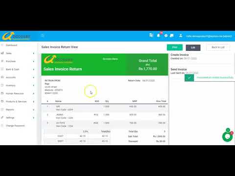 How to create sales invoice return -  Purchase based in Accozen POS  billing software ?