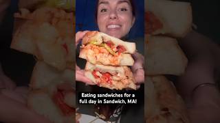 Eating sandwiches for a full day in Sandwich!! #foodie #shorts #eating #sandwich #capecod