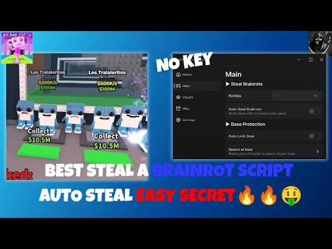STEAL A BRAINROT💥 Script (2025) | Auto Lock Base + Auto Steal + ESP! [Mobile + PC]🤑🤑🔥🔥