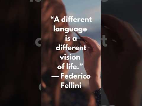 Fellini would know 🎞️ Get your vision on: LingualMuse.com 📲 #languagelearning #languagecoach #qotd