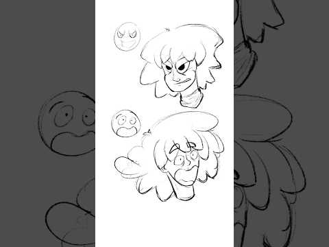 😡😱 DRAWING FACES: ANGRY AND SURPRISED! #art #characterdesign #drawingcamp