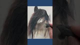 Using the Subtraction Technique to Create Realism 🐴 #colouredpencilart #drawinghorses #learntodraw