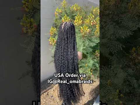 Full lace boho knotless #natural #hairstyles #knotlessbraids #boxbraids #youtubeshorts