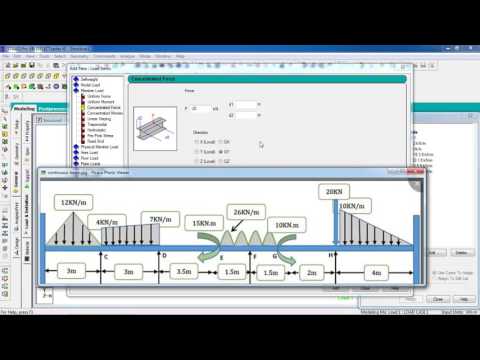 STAAD Pro Tutorials - Analysis of Continuous Beam with Different Loads  ( Day 13 )