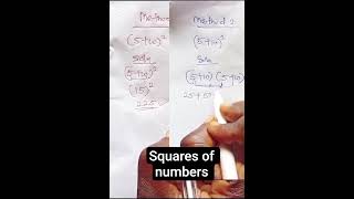 squares of numbers #education #squaretrick #mathmadeeasy #onlinetutor #learnwithme #fypp